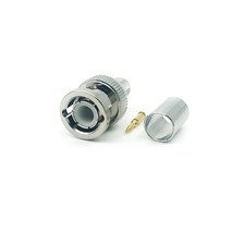 10pcs RF Connector BNC Male Crimp, Delrin Insulation, Gold Captive Pin 9/U, 6A/U