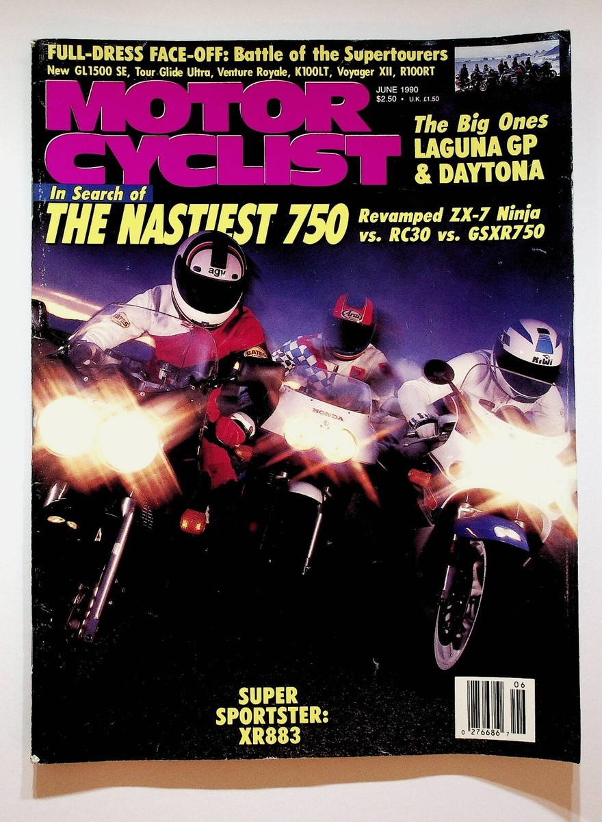 1990 June Motorcyclist Motorcycle Magazine Harley-Davidson