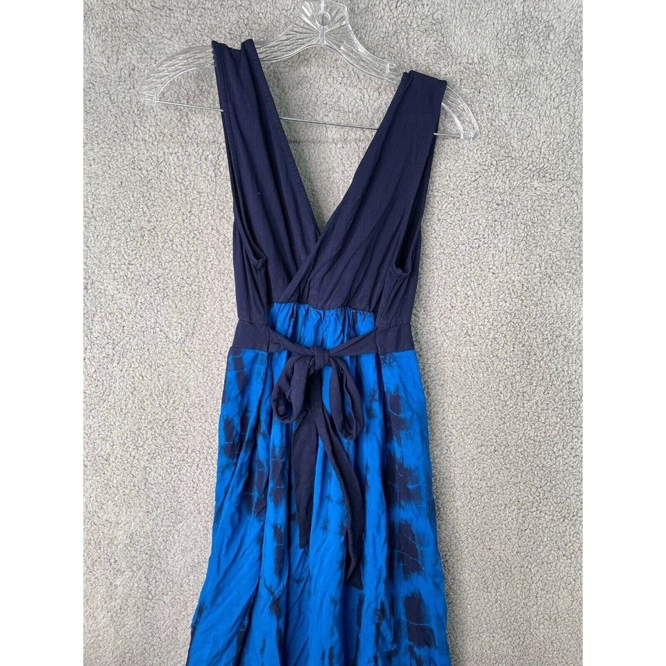 Liz Lange Dress Womens Medium Maternity Blue Maxi Target Long Spandex