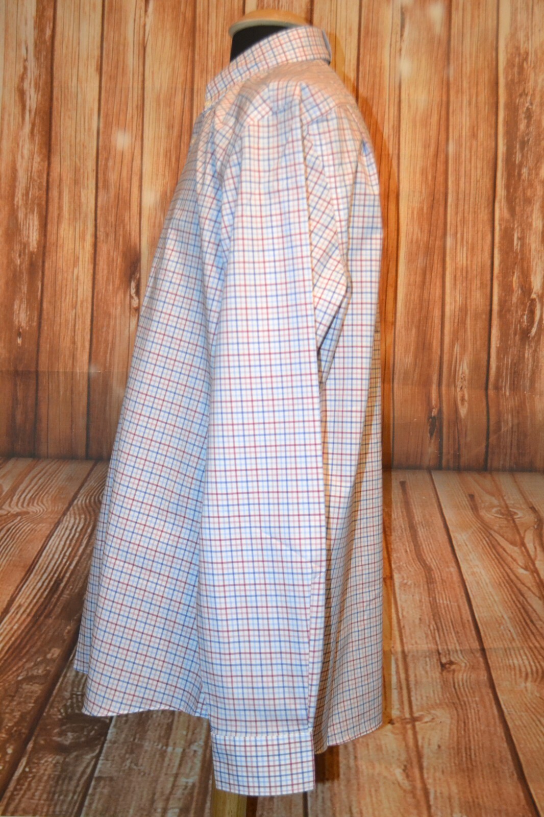 NWT Tommy Hilfiger Men's Check THFlex Supima Tall Fit Stretch Dress Shirt Sz 17 thumbnail 4