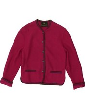 Giesswein Womens 5 Button Blazer Jacket Uk 14 Medium Pink Wool Ba25