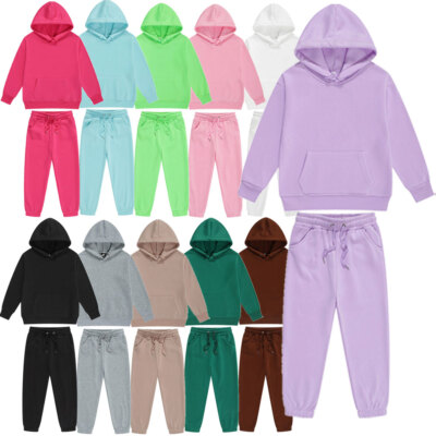 Kids Tracksuit Pullover Hoodies Top Pants Sweatsuit Hoodie