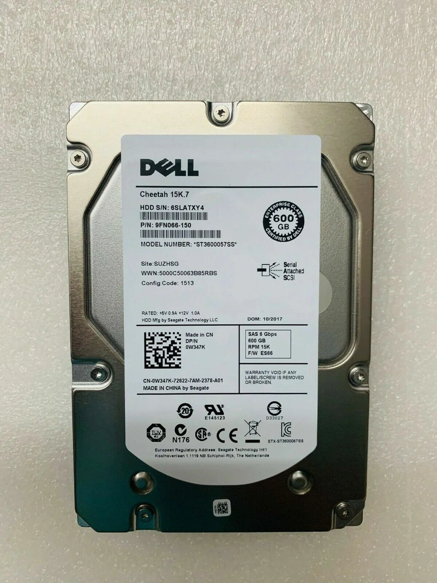 Dell 3.5 in Form Factor Internal Hard Disk Drives 600 GB Storage
