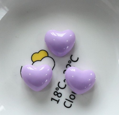30Pcs Mixed Resin Cute Loving Heart-shaped Flatback Buttons For Crafts DIY Decor - Picture 10 of 14