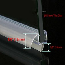 SUNNY SHOWER Bottom Seal Strip Sweep 2-Pack for 3/8 in. Glass Shower Door 36" L