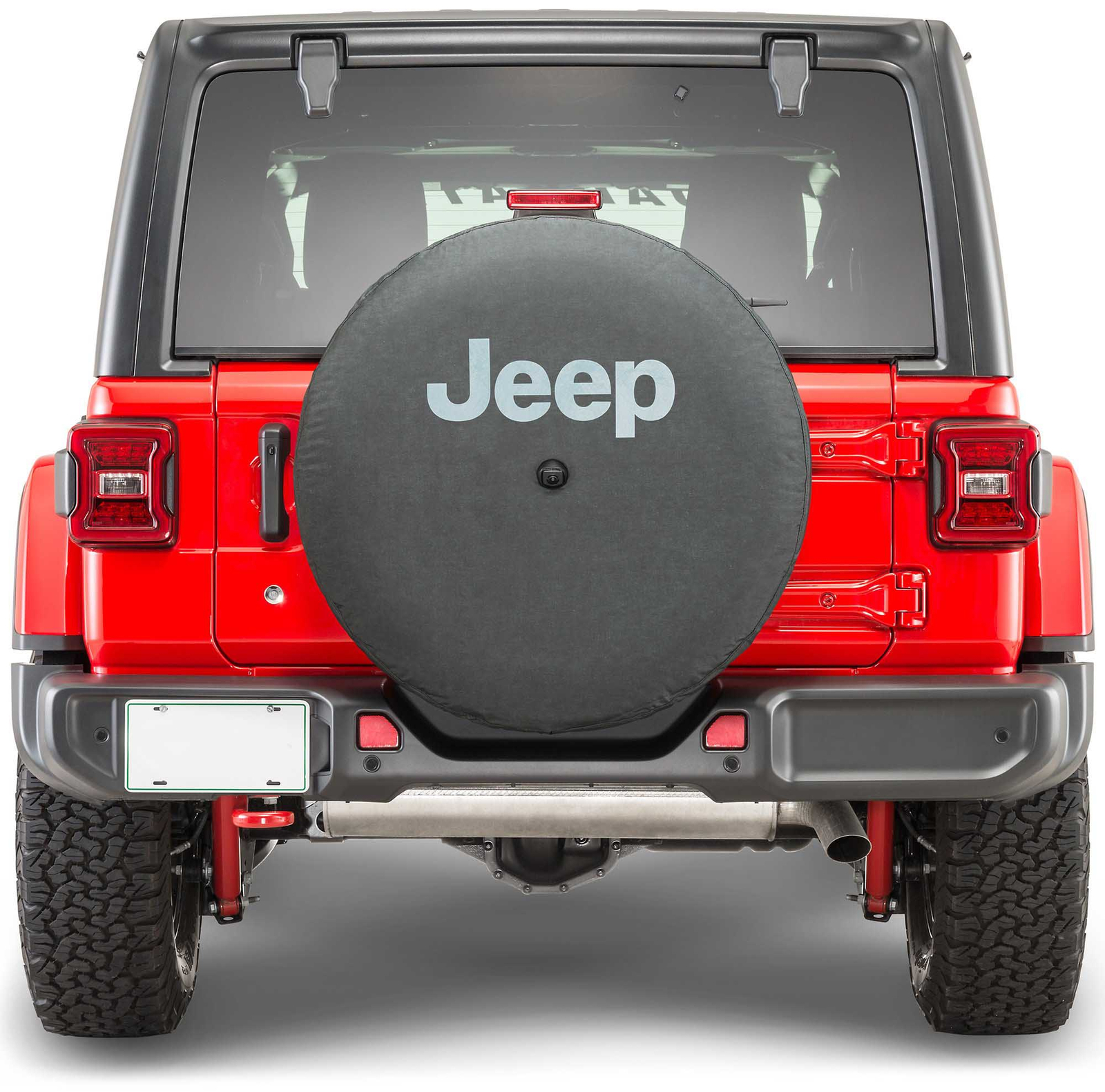 Housse de roue de secours Mopar Jeep bâche pneu arrière noire Wrangler JL