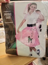 Fabulous '50s Costume Poodle Skirt Child Standard Size Fits Up To Size 10 3005