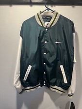 Nike Basketball Jacket Green And White Men  s Large Vtg 90  s White Tag