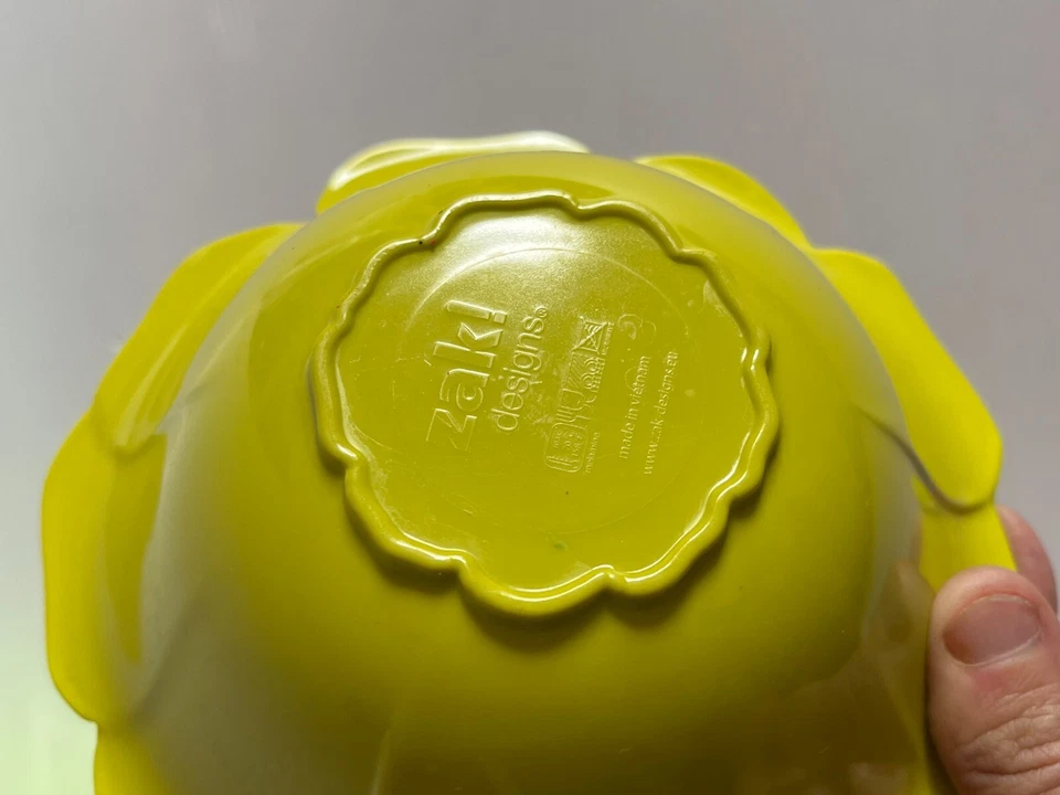 lot de 2 plats  Saladiers en Mélamine  ZAK ! DESIGN vert et jaune - Photo 3/4