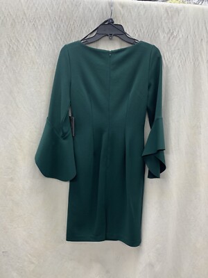 VINCE CAMUTO DRESS/SIZE /NEW WITH TAG./RETAIL$159/HUNTER GREEN/BELL SLEEVE