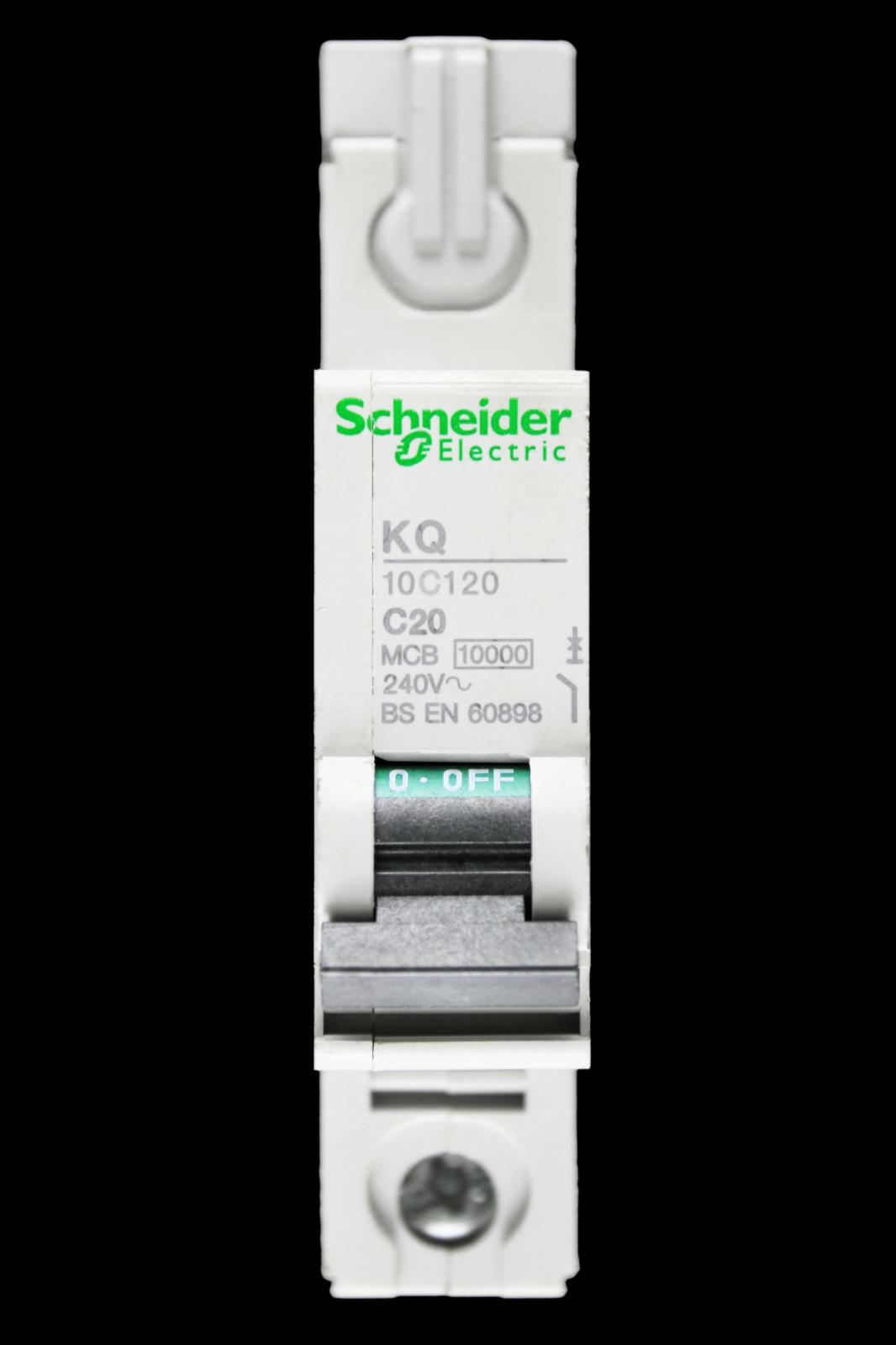 SCHNEIDER 20 AMP CURVE C 10kA MCB CIRCUIT BREAKER KQ 10C120