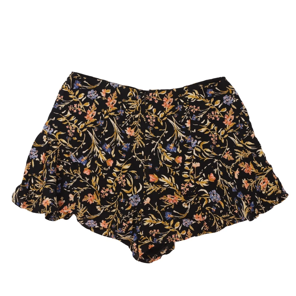 KIMCHI BLUE Floral Woven Shorts 2 Black Hippie Hipster Cottagecore EUC B6 - Image 2 of 4