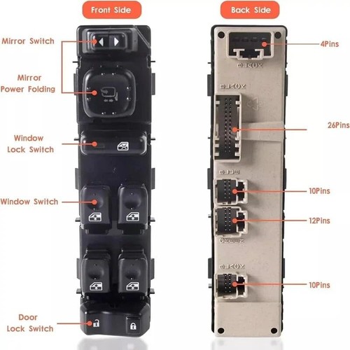 15883320 Front Driver Left Side Power Window Switch for 03-07 Chevy Cadillac GMC - Picture 5 of 17