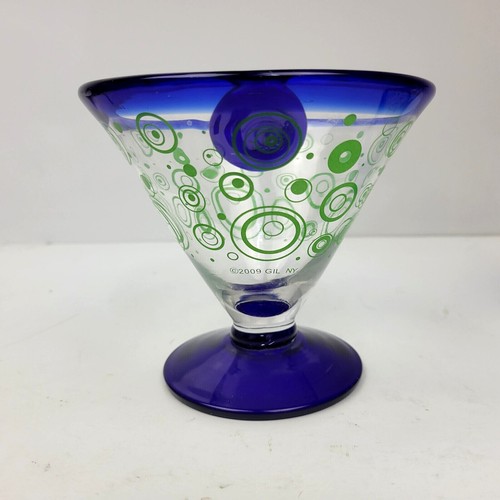 Kosta Boda Royal Caribbean Margarita Martini Glasses Circles 2009 GIL NY Choice - Picture 17 of 39