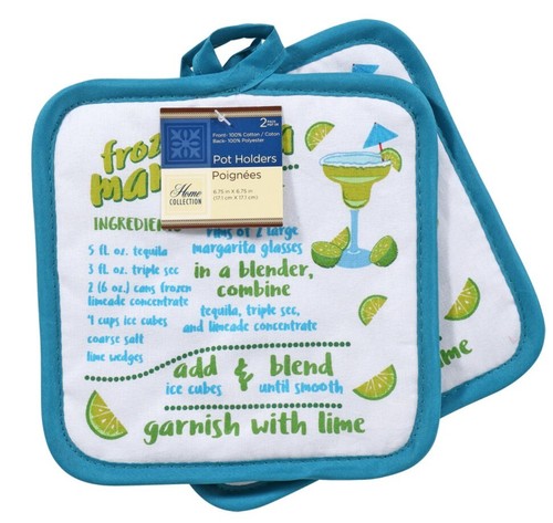 Home Collection Kitchen Linen Oven Mitt, Towel, Pot Holders ~ Choice Margarita - Picture 9 of 10