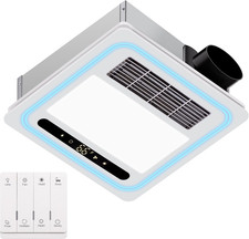 4-In-1 Bathroom Exhaust Fan with Light and Heater, 190 CFM Powerful Ventilation,
