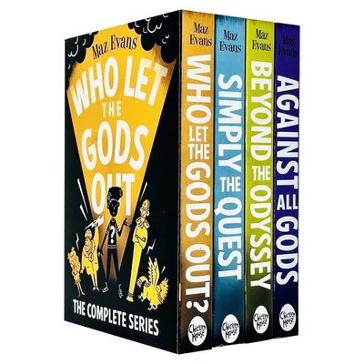 Who Let the Gods Out Maz Evans Complete 1-4 Book Collection Set NEW (FREE P+P)