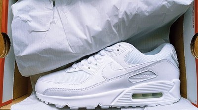 New Nike air max 90 (white/white-white-wolf grey) EU 41 CN8490 100