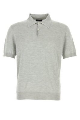 PRADA Gray Silk Polo Shirt New & Authentic