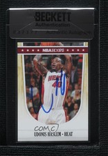 BAS 2011-12 NBA Hoops Udonis Haslem #118 Seal of Authenticity Auto 3c7