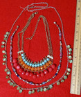 8 Pieces of Vintage/Now Estate Seed/Bead, Beaded Necklace Colorful Lot — photo 4