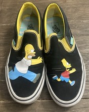 Scarpe slip on The Simpsons Homer & Bart Vans taglia 6 uomo 7,5 donna da giugno 2020