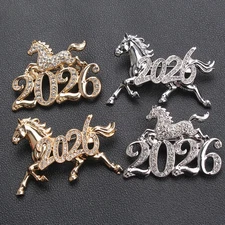 2026 Year Horse Brooch Fashion Women Men Badge Pin Jewelry