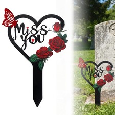 Heart Memorial Plaque Grave Marker for Cemetery,Memorial Grave Markers Cemete...