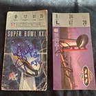Super Bowl XXI & XIX Original Autographed Ticket Stubs Taylor Clark Giants 49ers