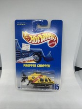 HOT WHEELS PROPPER CHOPPER IN YELLOW BLACK COLLECTOR #185
