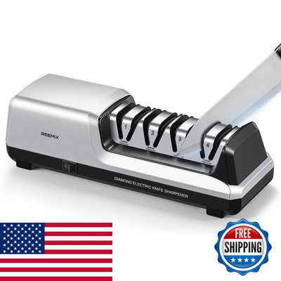 Reemix Electric Knife Sharpener 4-Stage Sharpening Repair Coarse Medium Fine