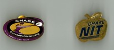 2 tennis pins - Corel WTA Tour - Chase Championships - NIT - women's sport badge
