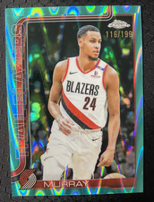 2025-26 Topps Chrome #217 Kris Murray Aqua RayWave Refractor #/199