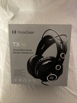 Knox Gear TX-100 Closed-Back Studio Monitor Headphones Noise-Isolating