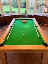 **LIBERTY GAMES** CLASSIC OAK DINER SLATE BED POOL TABLE with TOP (2 piece)
