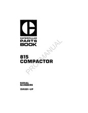 Caterpillar Cat 815 Compactor Parts Catalog Manual UEH0861S