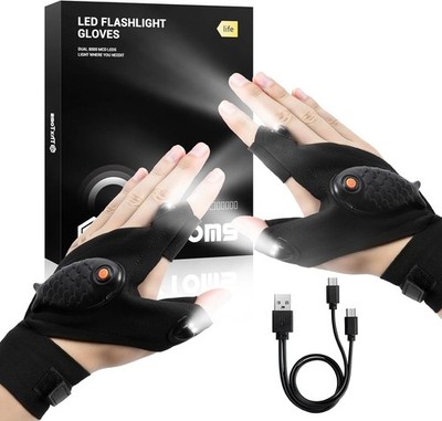 LED Handschuhe mit Doppellicht ThxToms Angelzubehör