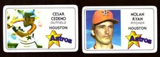 1981 Perma-Graphics Credit Cards - HOUSTON ASTROS Team Set
