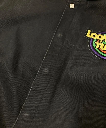 JEFF HAMILTON x LOONEY TUNES Collab Leather Switching Jacket Men's Size X Black image 7