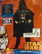 Star Wars Darth Vader Costume Child Size Large 12-14 Boys Halloween Mask Rubies