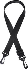 2 Pack Black Adjustable Straps with Clips for Bags, 25mmx1.2m Replacement Should