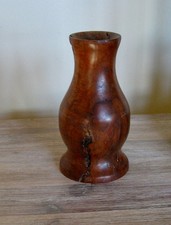 Rustic Hand Made Hand Turned Wooden Vase Burl Wood