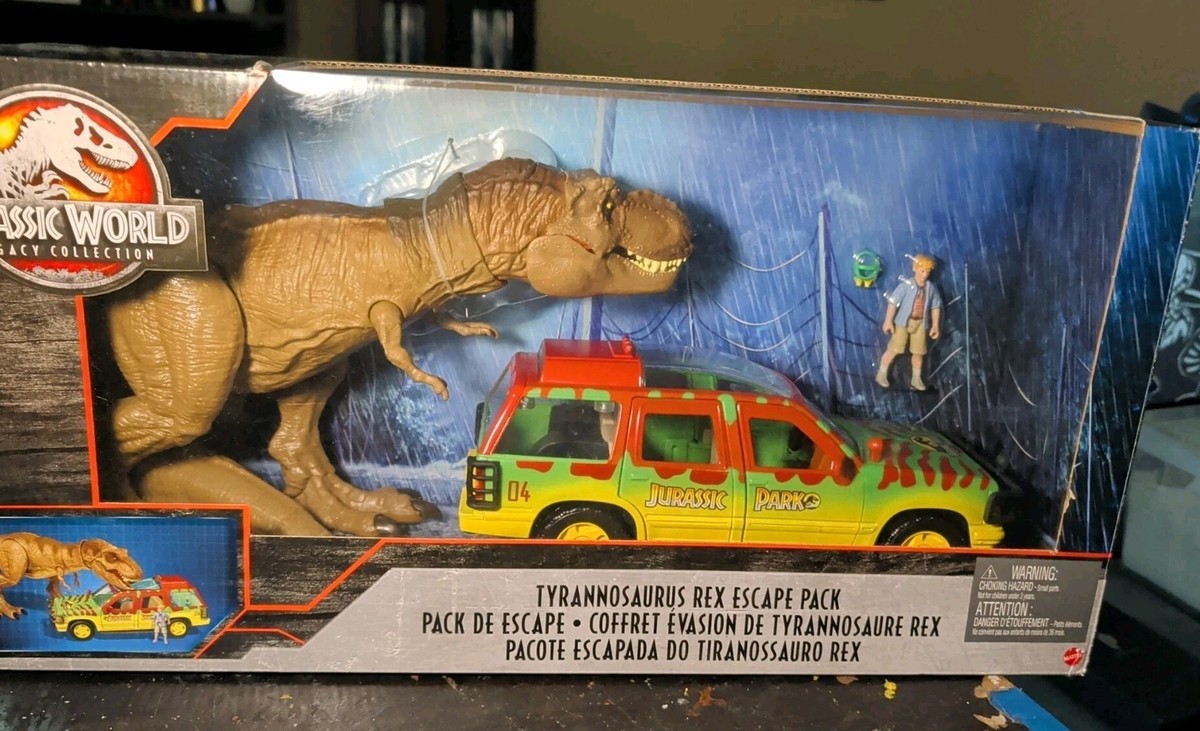 【新品未開封】Jurassic World ダイキャスト レスキュートラック Jurassic World Legacy Collection Tyrannosaurus Rex Escape Pack