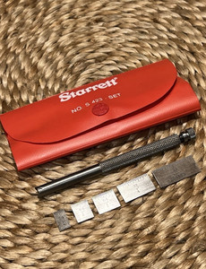 Starrett No.S423 Steel Rule Set Holder 1/4"- 1" Ruler Machinist Tool Maker