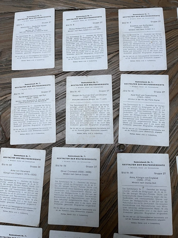 Images Lot de 43 cartes : PERSONNAGES DE L HISTOIRE UNIVERSELLE  vintage - Photo 4/4