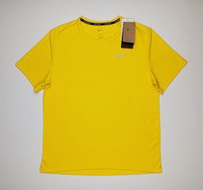 Nike Dri-FIT Men's Running T-Shirt Dri-Fit UV Protection Yellow Size S