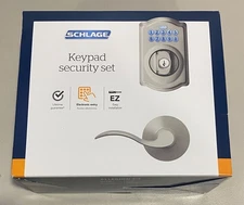 Schlage Camelot/Accent Keypad Security Set (FBE365VCAM619ACC) Satin Nickel