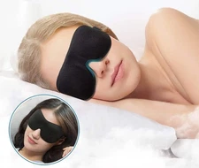 3D Travel Eye Mask Sleeping Soft Padded Shade Cover Rest Relax Blindfold 2-Pack