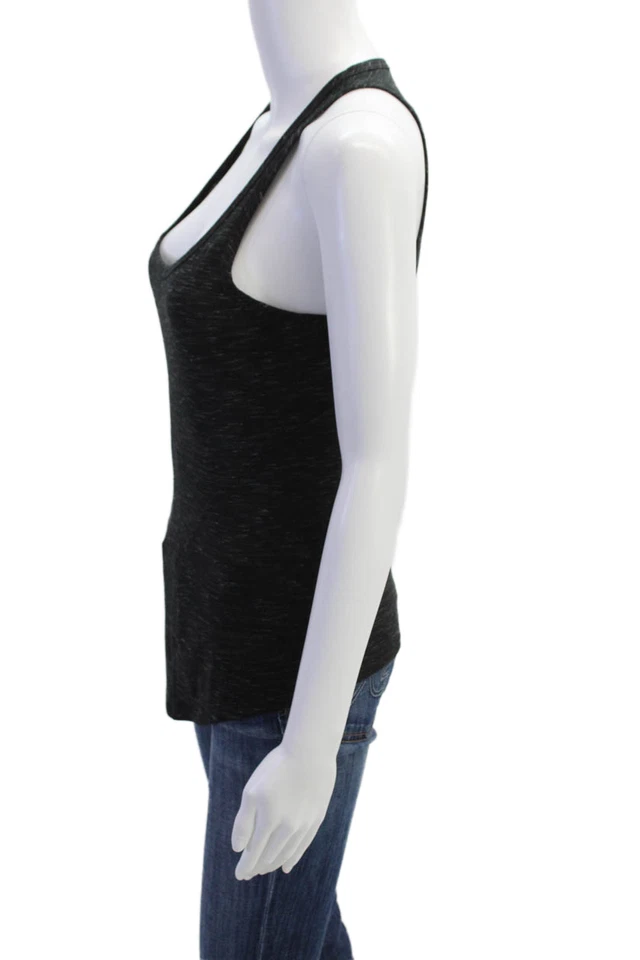 Regata Helmut Helmut Lang feminina listrada gola redonda sem mangas preta tamanho P - Imagem 2 de 4