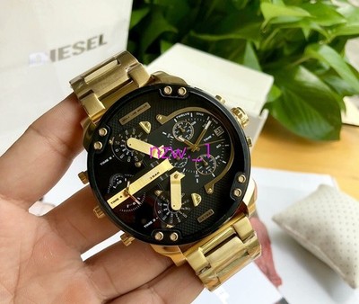 Diesel DZ7333 Mr.Daddy Chronograph Black Dial Gold Stainless Steel Men's Watch